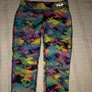 Women's FILA SPORT Multi Colored Capri Leggings